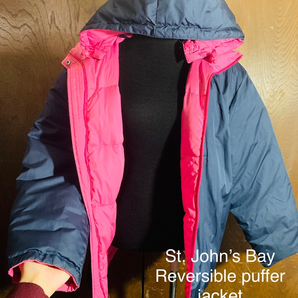 St John’s Bay Active Reversible Down Jacket Sz S - image 1